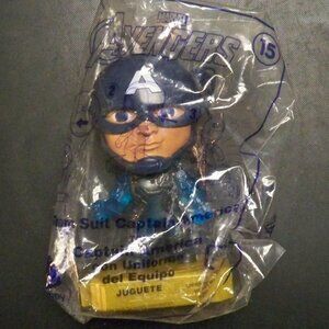 2019 Marvel Avengers Endgame- Captain America- Glowing 4" Tall- McDonald's #15